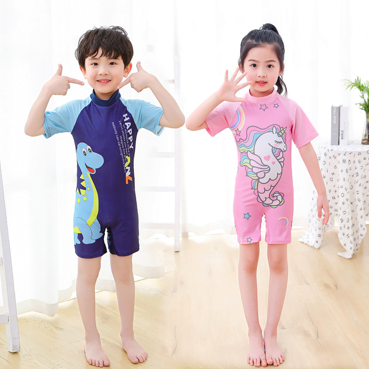 Color : Green, Size : L Girls one-piece swimsuit 1-3 Years Baby Kids One Piece Swimsuit Lovely Clownfish Pattern Swimwear Kid Cute Swimming Swimsuit for girls 70-80cm 
