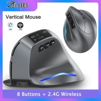 ZZOOI Vertical Mouse Rechargeable Wireless Mouse PC Gaming Mouse Ergonomic 3200DPI Upright Mice 8 Buttons Laptop PC Gamer Mouse