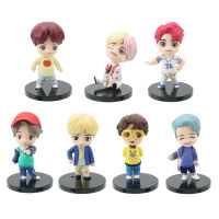 Bangtan Boy Groups Doll Model Cute Anime Figure Character KPOP Star Idol Mini Figures Christmas Birthday Gift Toys For Children