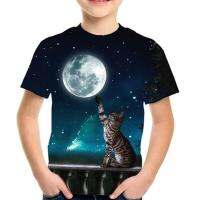 [Tsdopn34gpt]   Childrens space Galaxy Harajuku 3D T-shirts boys