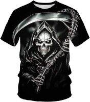 Benksrt 3D Graphic Skull T-Shirts for Men Funny Printed Short Sleeve Tee Shirts