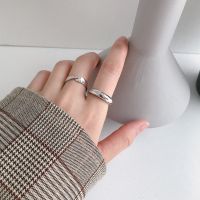 แหวนแฟชั่น เรียบ ขนาดสามารถปรับได้ Korea New Minimalist Copper Silver Plated Single Ring Simple Jewelry