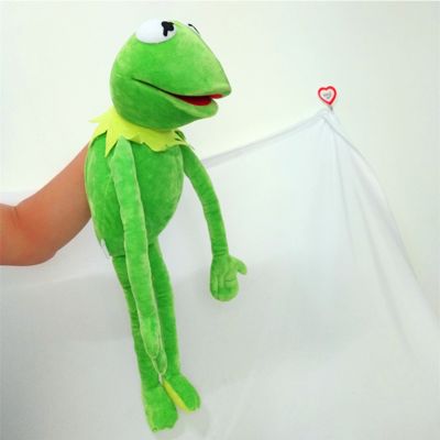 【CC】 60cm funny  Big Muppet Show Stuffed Frog Kermit Hand Puppet Mouth