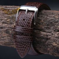 18mm 20mm 22mm 24mm Brown MAN New Top Grade Lizard pattern Leather Watch BAND Strap Free Delivery