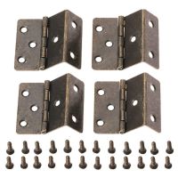 4Pcs 44*45*22mm Triple Folding Door Hinges Furniture Hardware with Screws for Cabinet Trunk Jewelry Wood Box Furniture Fittings Door Hardware Locks