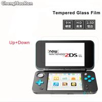 ChengHaoRan Tempered Glass For Nintendo New 2DS XL LL 2DSXL 2DSLL UP + Down Screen Protector Game Console Protective Film Guard