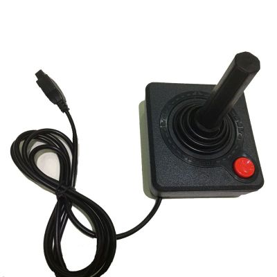 【Stylish】 1ชิ้น Ruitroliker แผ่นเกมจอยสติ๊กย้อนยุคแบบคลาสสิกสำหรับคอนโซลระบบสีดำของ Atari 2600
