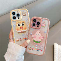 รูปแบบสปันจ์บ็อบแพทริกการ์ตูนน่ารักแฟชั่นสำหรับ IPhone 14 13 12 11 Pro Max สำหรับเคสโทรศัพท์ที่สร้างสรรค์