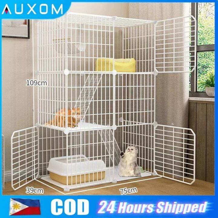 【2023】 DIY 3Tier Cat Cage Stackable Pet Dog Rabbit 4 Layer Easy