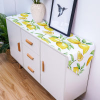 Watercolor Lemon Fruit White Yellow Table Runner Decorative Tablecloth Long Table Cover for Wedding Party Table Flag Home Decor