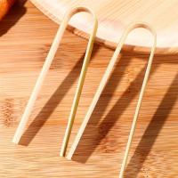 10pcs 8cm Bamboo Food Clip Multi-function Anti-scald Bread Tongs Cake Snack Clip Tweezer Pastry Clamp Kitchen BBQ Supplies