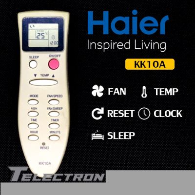 รีโมทแอร์ ยี่ห้อ Haier รุ่น KK10A