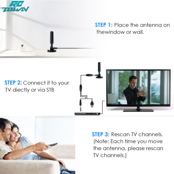 rctown-100-ของแท้ดิจิตัลเสาอากาศทีวี-hd-ในร่มกลางแจ้งเสาอากาศรับสัญญาณ2000ไมล์เครื่องขยายเสียงตัวรับทีวีรัศมี-dvb-t-t2จานดาวเทียม