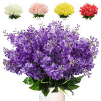 Artificial  Flowers Fake Hyacinth Floral Plants Arrangements Outdoor Indoor For Home Wedding Party Garden Decora Office Table Decor Bedroom Dinning Room Decora