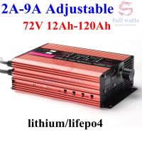 เครื่องชาร์จ10ah ใน12a 72V 3a 5a 6a 7a 8a 12a ที่ปรับกระแสได้20S 84V 24S 87.6V ชิ้นส่วนสเก็ตบอร์ดกลางแจ้ง