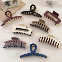 3Grab Clip Shark Clip Hairpin Female Back Head Plastic Acrylic Frosted Stitching Hit Color Shark Clip High-end Hairpin