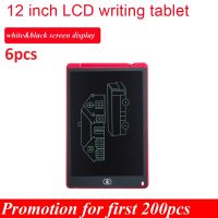 6pcs 12 inch Smart Writing Board Drawing Tablet LCD Writing Tablet Digital Graphic Tablets Electronic Handwriting Pad with Pen