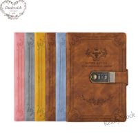 【Ready Stock】 ¤◘ C13 Dualswish Retro Password Book with Lock Diary Thickened Creative Hand Ledger Student Notepad Stationery Notebook