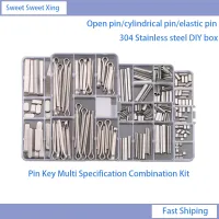 304 Stainless steel pin pemisah silinder pin elastis pin kotak DIY beberapa spesifikasi kombinasi set