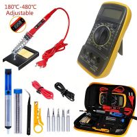 60/80W Digital Electric Soldering Iron 220V 110V Temperature Adjustable LCD Display Solder Welding Iron Tool Kit Tips EU/US Plug