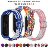 Nylon Bracelet For XiaoMi Mi Band 3 4 5 6 Adjustable Elastic Braided