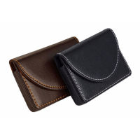 1 Piece Pu Leather and Stainless Steel Big Capacity Business Name Card Holder Credit Card Holder Uni Card Case Metal Wallet