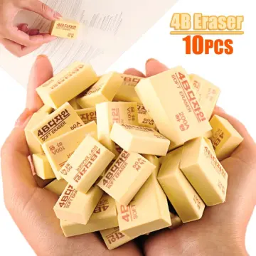 10pcs Student Stationery Rubber Eraser 4b Sketching And Drawing Eraser