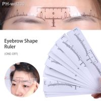 Disposable 10PCS/Pack Eyebrow Ruler Sticker Eye Brow Stencil Eyebrow Line Adhesive Microblading Guide Permanent Makeup Tool