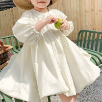 Princess Dress Spring Autumn Children White Lace Dress for Girls Party Clothes Wedding Princess Fashion Kids Clothes