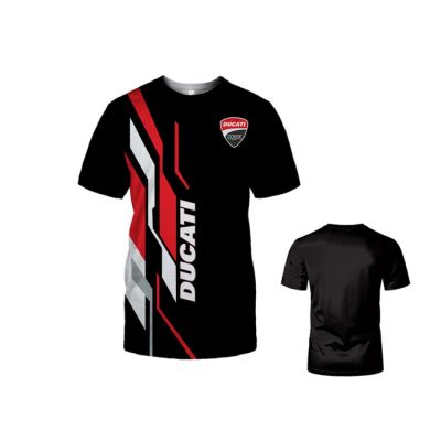 New Mens Ducati Motorcycle Logo Digital Printing Short Sleeve Fashion High Quality T-shirt Harajuku Brand Hip Hop Clothing