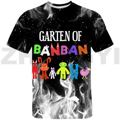 2023 GartenของBanBan 2 กราฟิกเด็กสวมใส่ 3Dอะนิเมะขนาดใหญ่Tเสื้อเด็กการ์ตูนสั้นTeesเสื้อฤดูร้อนผู้ชายเสื้อผ้า