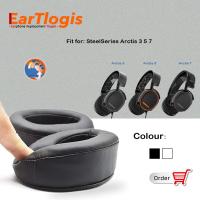 EarTlogis เปลี่ยนแผ่นรองหูฟังสำหรับ SteelSeries Arctis 3 5 7ชุดหูฟังอะไหล่ Earmuff เบาะรองนั่งถ้วยหมอน