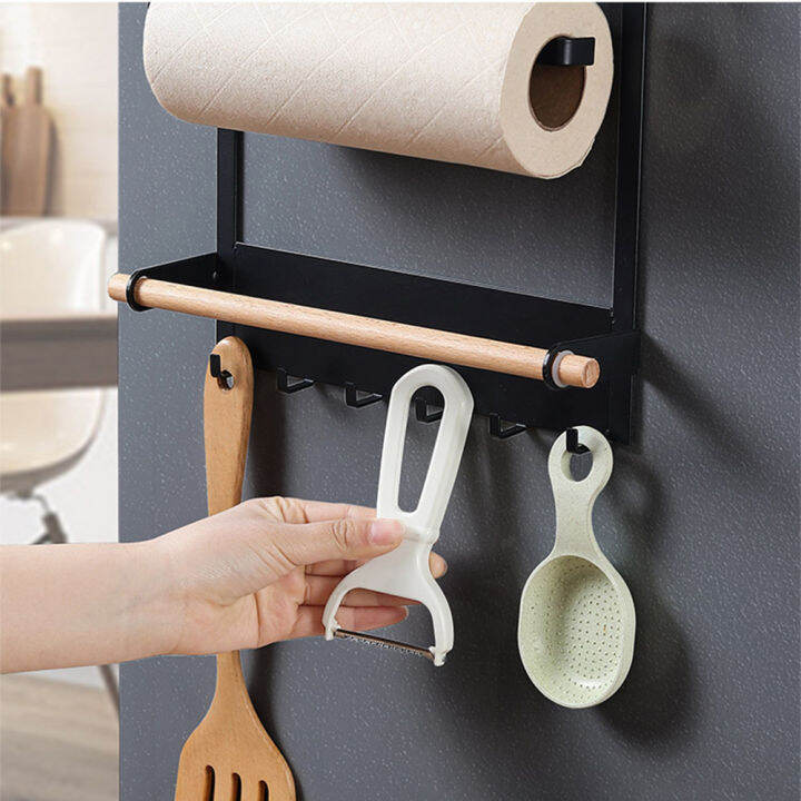 magnet-kitchen-organizer-fridge-shelf-magnetic-holder-paper-towel-holder-metal-shelf-spice-storage-rack-kitchen-accessories