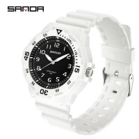 Fashion 2022 New Sanda Top Brand Sport Watch Men Casual Silicone Waterproof Quartz Watch Luxury For Clock Relogio Feminino 6019