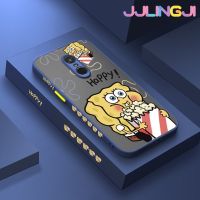 Jjlingji เคสสำหรับ Xiaomi Redmi โน๊ต4 Note 4x Note 4 Pro การ์ตูน SpongeBob มีความสุขบางมีน้ำค้างแข็งโปร่งใสแข็งขอบสี่เหลี่ยมแข็งกันกระแทกปลอกซิลิโคนคลุมทั้งหมดเคสนิ่มป้องกัน