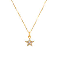 ROXI Luxury Crystal Star Pendant Necklace For Women 925 Sterling Silver Lovely Five-pointed Star Clavicle Necklace Chain Jewelry