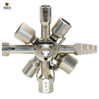 10 IN1 Multifunction Cross Switch Key Wrench Alloy Square Triangle for Elevator Gas Electric Meter Cabinets Bleed