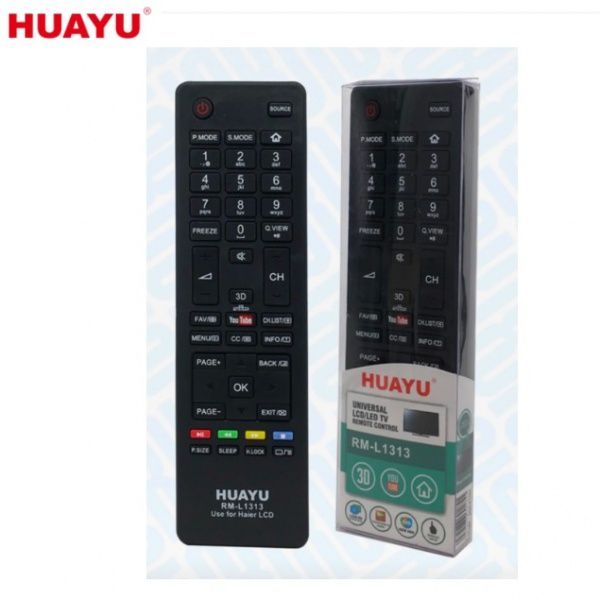 haier-lcd-led-remote-control-3d-youtube-replacement-huayu-rm-l1313-htr-a18l-htr-a10
