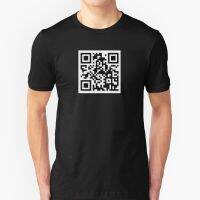 เสื้อยืดริคโรล Qr Code 100% ผ้าฝ้ายไซส์ใหญ่แท้