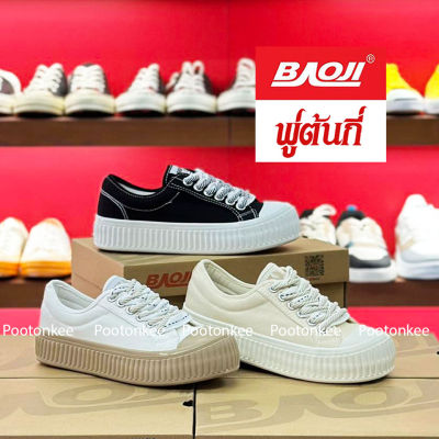 Baoji BJW 502 รองเท้าผ้าใบบาโอจิ รองเท้าผ้าใบผู้หญิง ผูกเชือก ไซส์ 37-41 ของแท้ สินค้าพร้อมส่ง