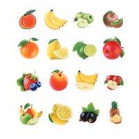 50pc Waterproof PVC Exquisite Cartoon Fresh Fruits Vegetables Stickers Bakery Cup Dish Refrigerator Fruit wall Sticker Kids Toy Wall Stickers Decals