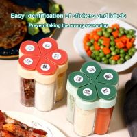 （orange kitchen）5 In 1 SpicePepper Shakers ขวดปรุงรสโปร่งใสสามารถขวดพริกไทยบาร์บีคิว Conditgadgets พร้อมฝาปิด