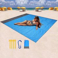 Portable Pocket Picnic Beach Mat Waterproof Foldable Sand Free Blanket For Outdoor Camping Fishing Tent Sleeping Pads