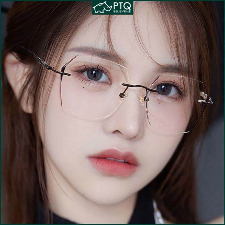 Myopic Glasses for Women with Frameless Myopia and Degree Glasses