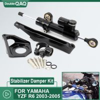 CNC Aluminum Adjustable Motorcycles Steering Stabilize Damper Bracket Mount Kit For YAMAHA YZF R6 YZF600 2003-2005