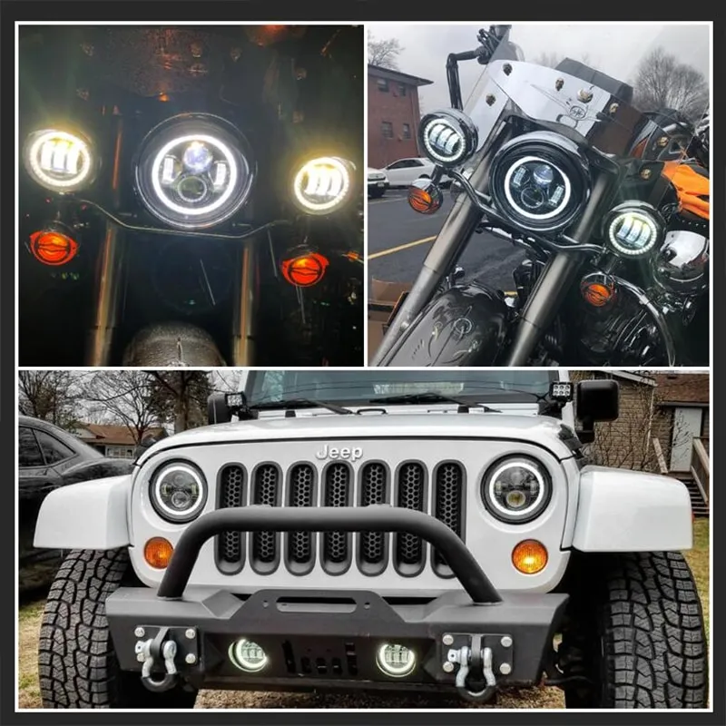 Optique Phare LED 7 Chromé Gen 2 Jeep Wrangler JK & TJ