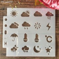 14x13cm Weather Icon Sun Cloud DIY Layering Stencils Wall Painting Scrapbook Coloring Embossing Album Decorative Template