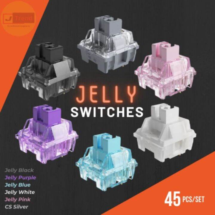 Akko JELLY Switches 45pcs Jelly Black Jelly Pink Jelly White Jelly Blue