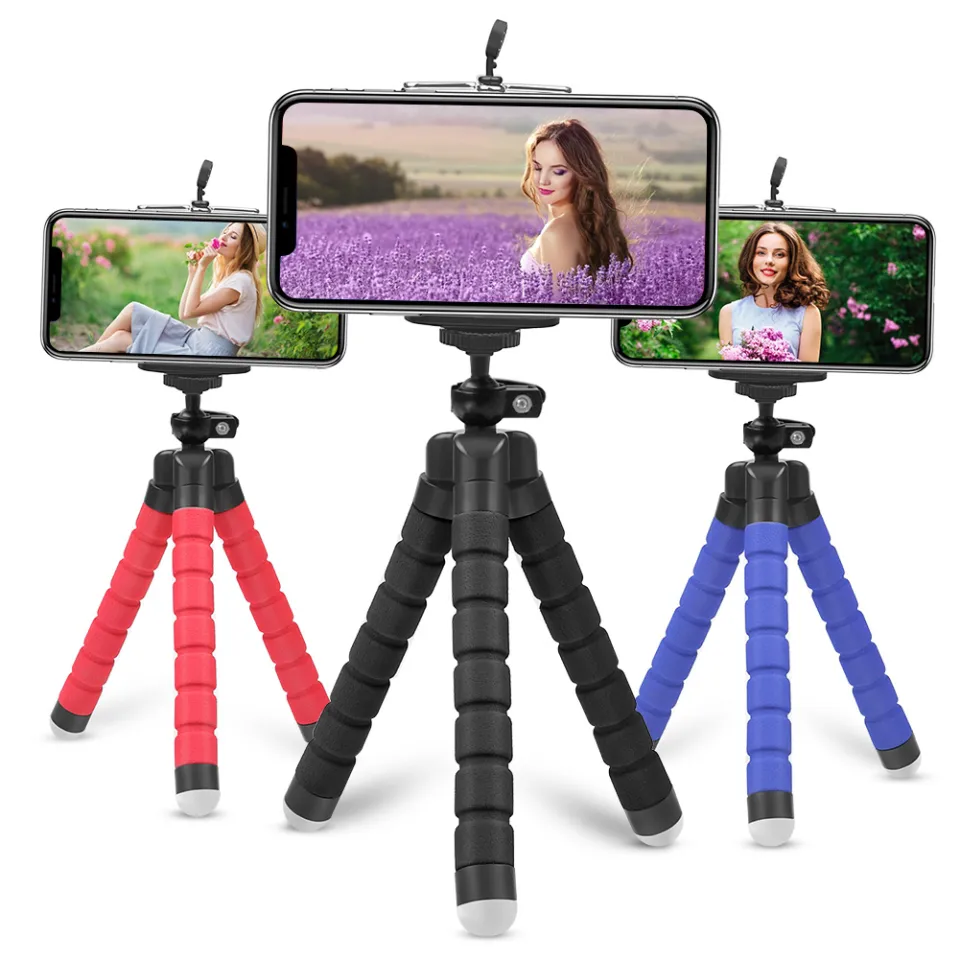 Tripod For Phone Flexible Sponge Octopus Mini Tripod For IPhone Mini Camera  Tripod Phone Holder Clip