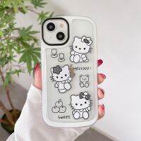 เคสโทรศัพท์มือถือลายการ์ตูน Hello Kitty น่ารักสำหรับ iPhone 14 Pro Max 13 Pro Max ฝาหลังซิลิโคนแบบนิ่มสำหรับ iPhone 12 Pro Max 11 Pro Max ฝาหลัง